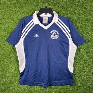 Adidas Central Marine Soccer League Jersey T-Shirt Blue White youth XL #15